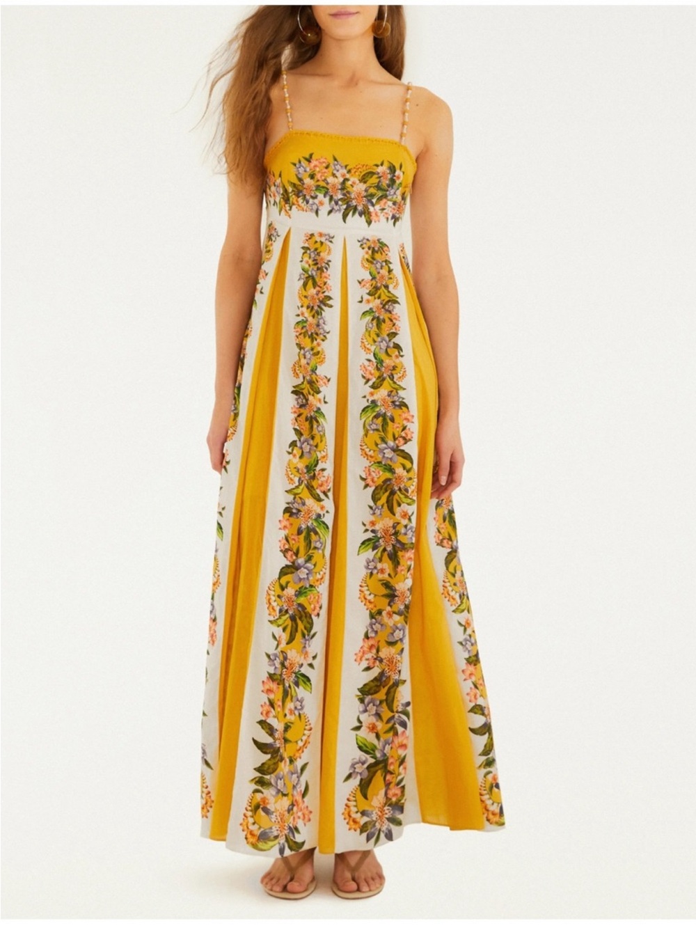 Farm Rio Sand Hilo Stripes Maxi Sundress